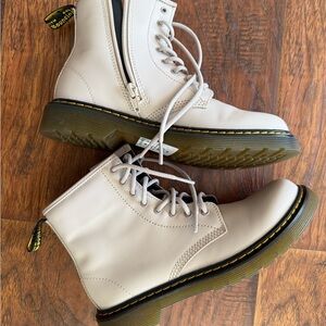 Dr. Marten Taupe Zipper + Lace-Up Boots